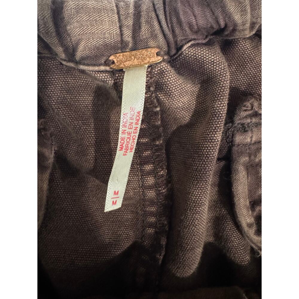 Free People Brown Wide Leg Cargo Pants, Sz M, LN - Picture 4 of 9